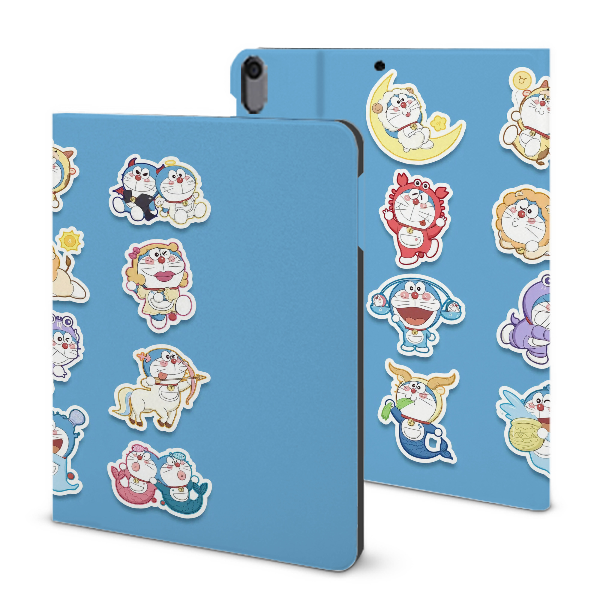 （画像用） ドラえもん Doraemon IPad ケース ブック型 PUレザー TPU 耐衝撃 軽量 薄型 ペン収納なし 全面保護 IPad 各モデル対応